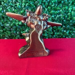 Sarsaparilla Designs Airplane Statue Made In The USA  Bronze Toned Metal
